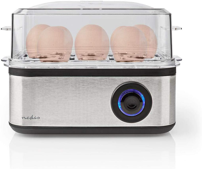 Nedis - Eierkocher - 500 W - Kapazität für 8 Eier - Perfekt hart, Mittel oder weich gekocht - Eierko