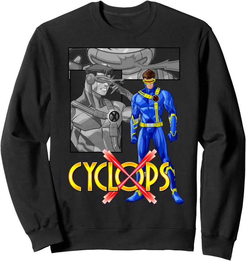 Marvel X-Men Cyclops Collage Panel Logo Sweatshirt