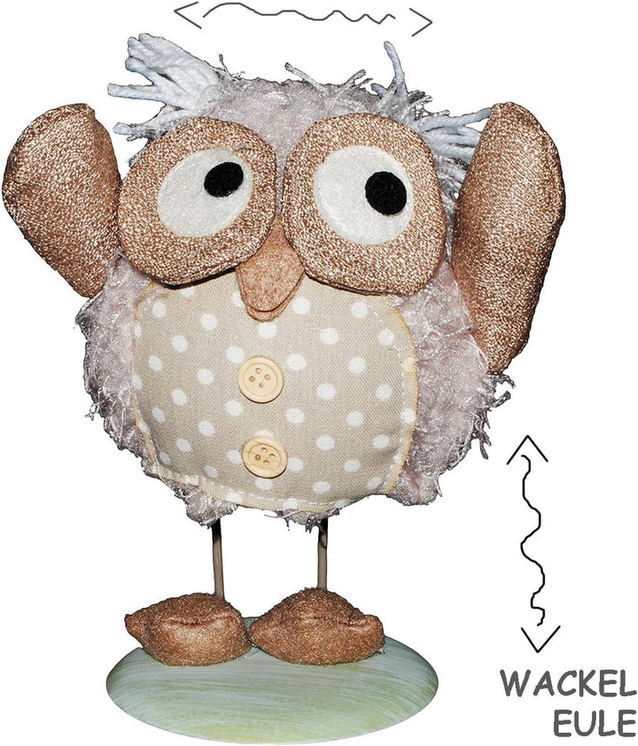 lustige Eule - Wackelfigur/Federfigur/Schwingtier - mit Metall Feder - Windspiel/wie Hüpfer - Eulen
