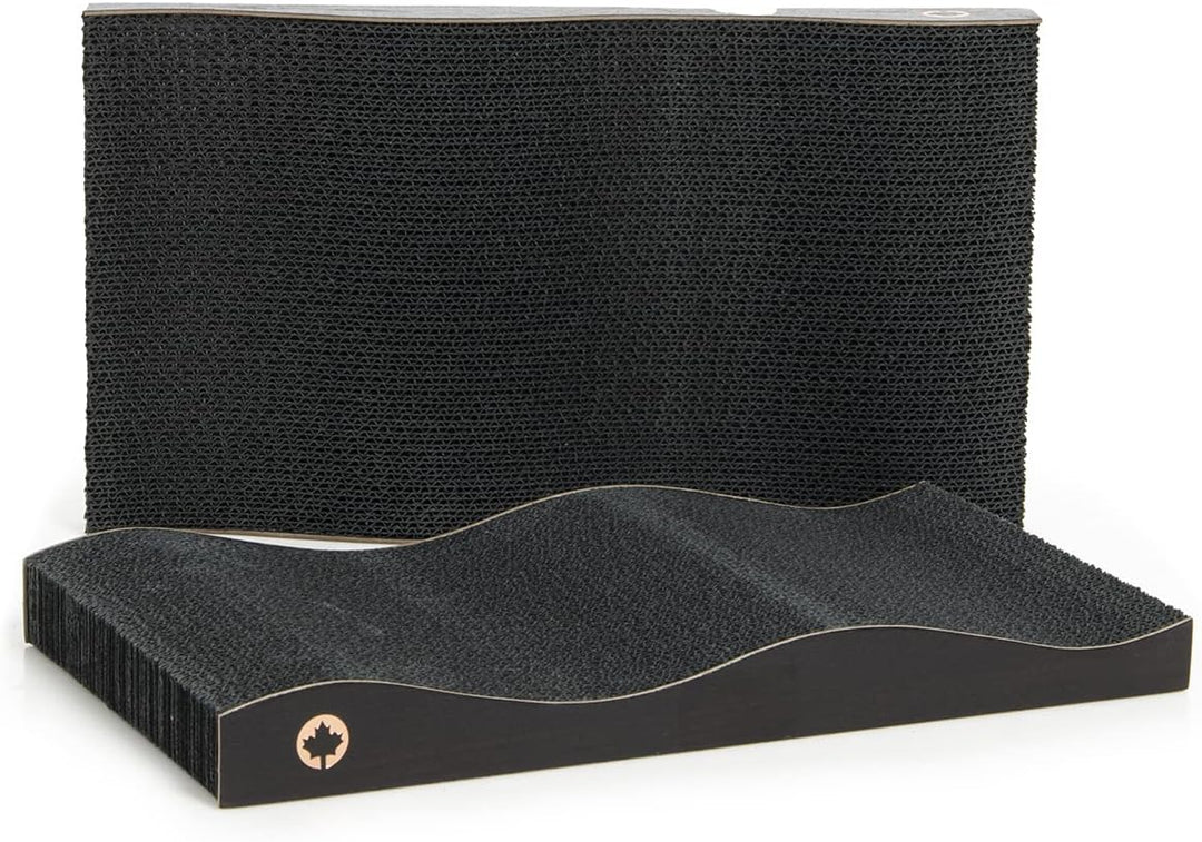 CanadianCat Company | Kratzblock aus Zwei Kratzwellen | 2 in 1 Katzen Kratzpappe | ca. 42 x 23,5 x 7