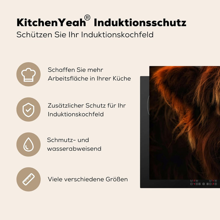 KitchenYeah© Herdabdeckplatte Einteilig Küche Abdeckplatte für Ceranfeld Abdeckung Induktionskochfel