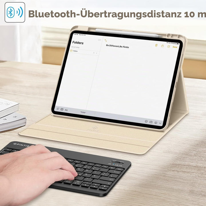 FINTIE Hülle mit Tastatur für iPad Air 13 Zoll M4/M3/M2 (2026/2025/2024), Soft TPU Rückseite Gehäuse
