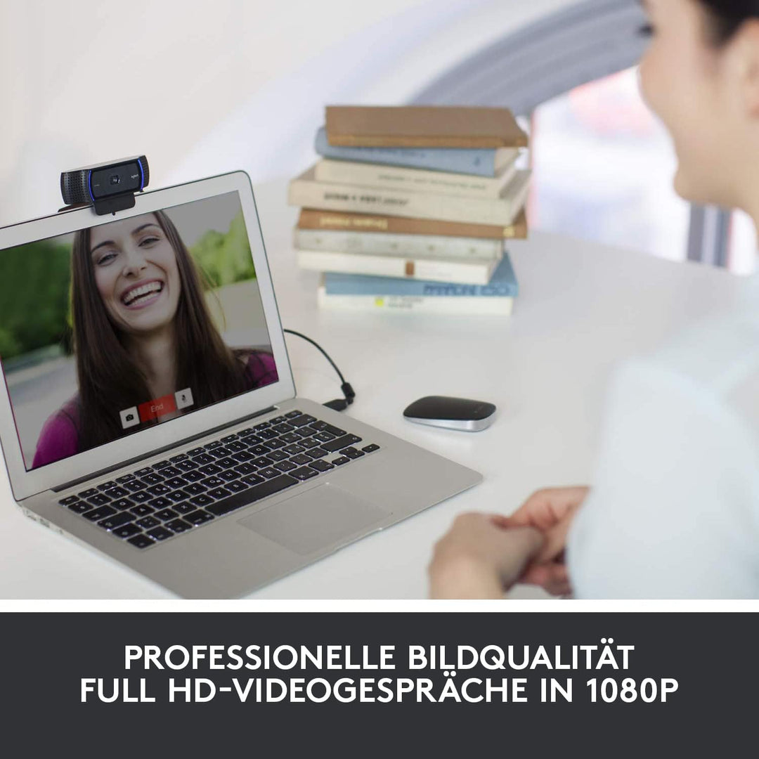 Logitech C920 HD PRO Webcam + H390 Kopfhörer mit Mikrofon