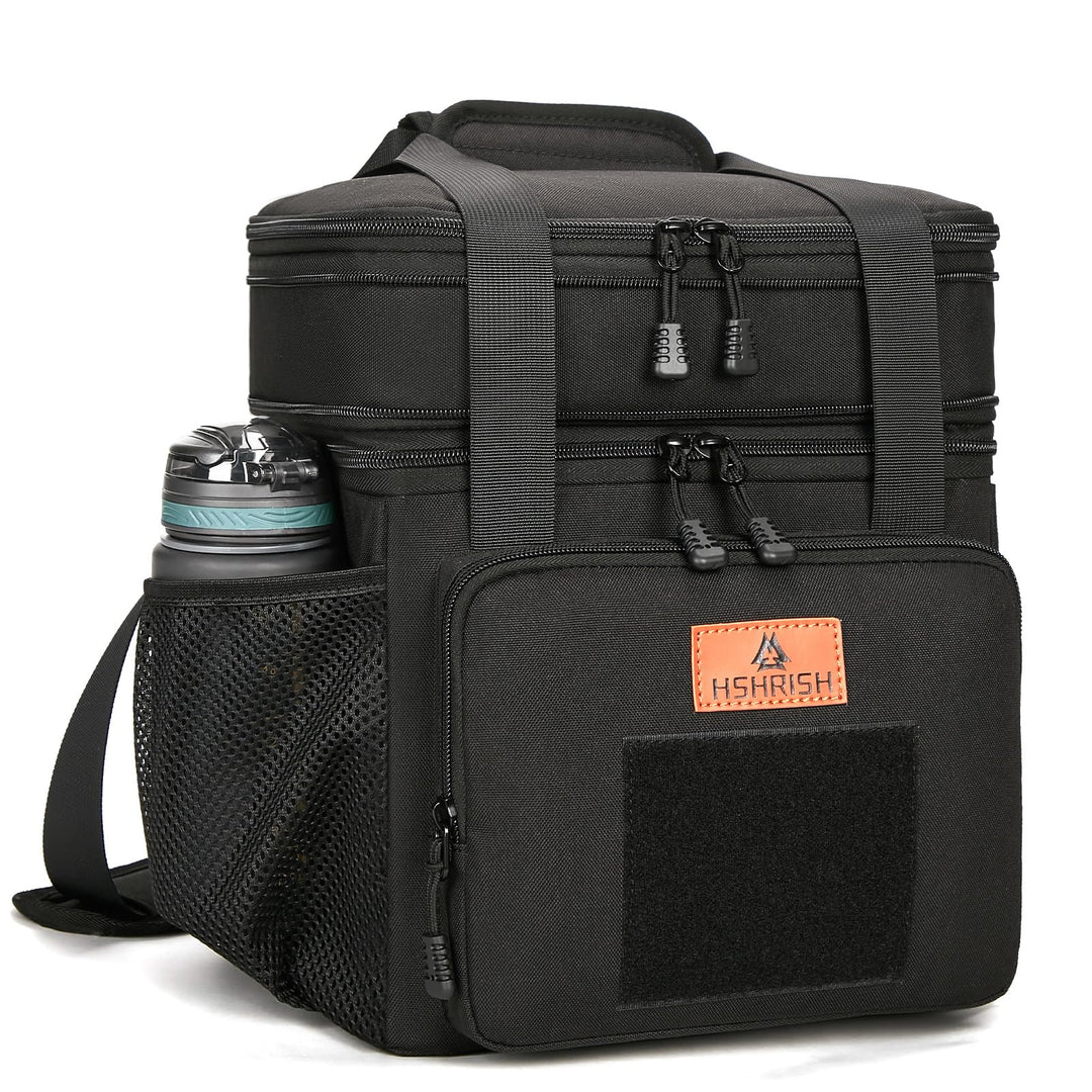 HSHRISH Taktische Lunchtasche, doppellagige isolierte grosse Kühltasche für Herren Erwachsene wasser
