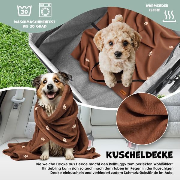 LOVPET® Hundewagen 2in1 Hundebuggy Hundebox Transporttasche Faltbar klappbar bis 20kg Haustiere Bugg
