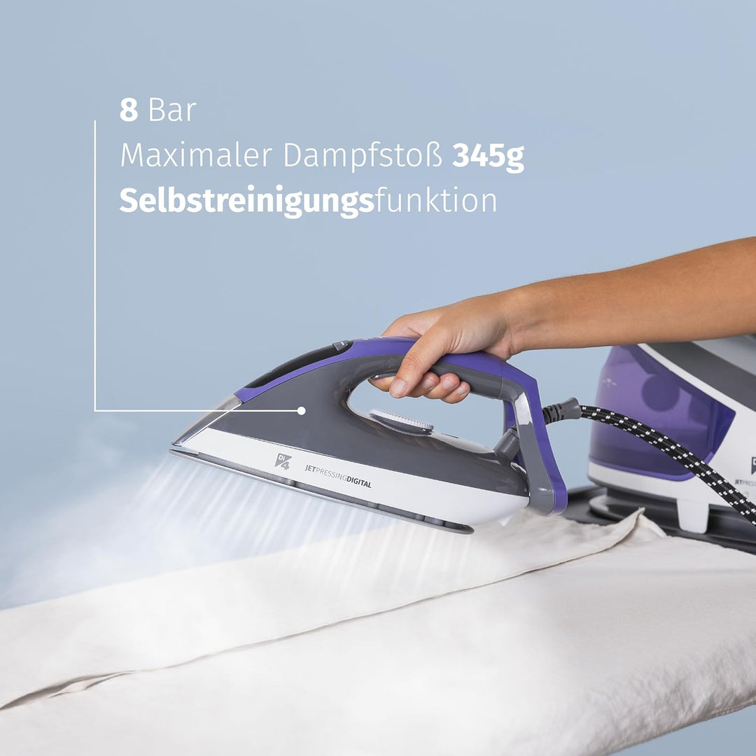 Di4 Dampfbügelstation Jet Pressing Digital, 2600W Leistung, 8 Bar, Dampfstoss 345g, Abnehmbarer XL-W