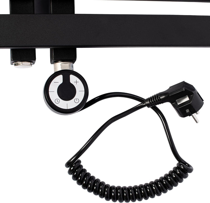 Schulte Ignis elektrischer Heizkörper, 120 x 50 cm, 400 Watt, Pearl Schwarz, befüllt Inklusive Heizs