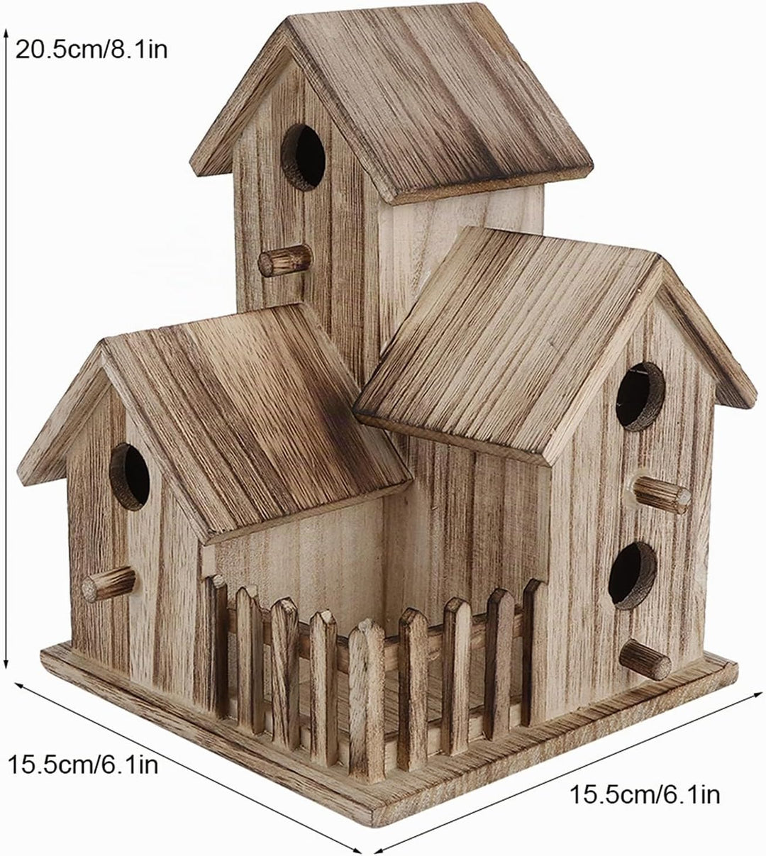 Vogelhaus aus Holz, Nistkasten zum Aufhängen Vogelnistkasten Vogelfutterhaus Kleines Meisen Nistkast