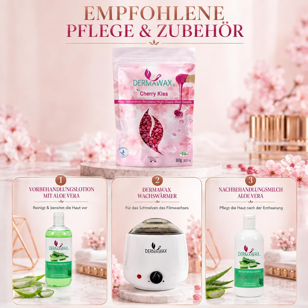 Dermawax Vegan Hartwachs Waxing Perlen zur Haarentfernung Brazilian Waxing Gesicht Intim Beine Bikin