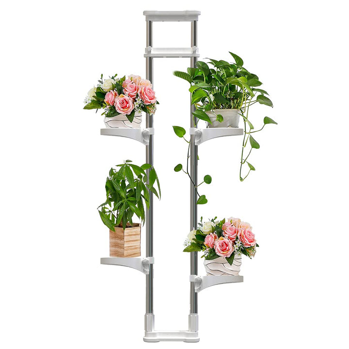 BAOYOUNI Teleskop Blumenregal Pflanzenregal Fensterbank Innen Pflanzenständer Blumenständer Metall T