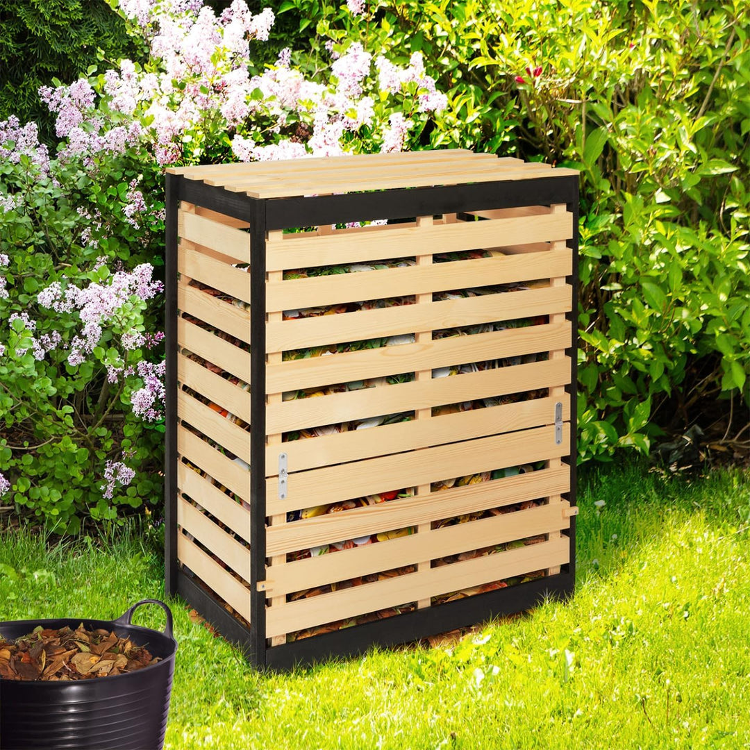 IDMarket - Kompostbehälter aus Holz, 360 l