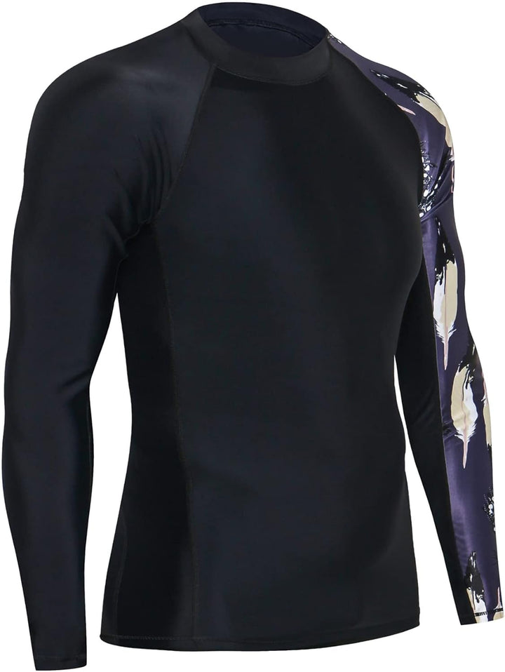 HUGE SPORTS Herren Spleiss Rashguard Langarm Rash Guard Shirt Langarmshirt alle Outdoor Aktivitäten