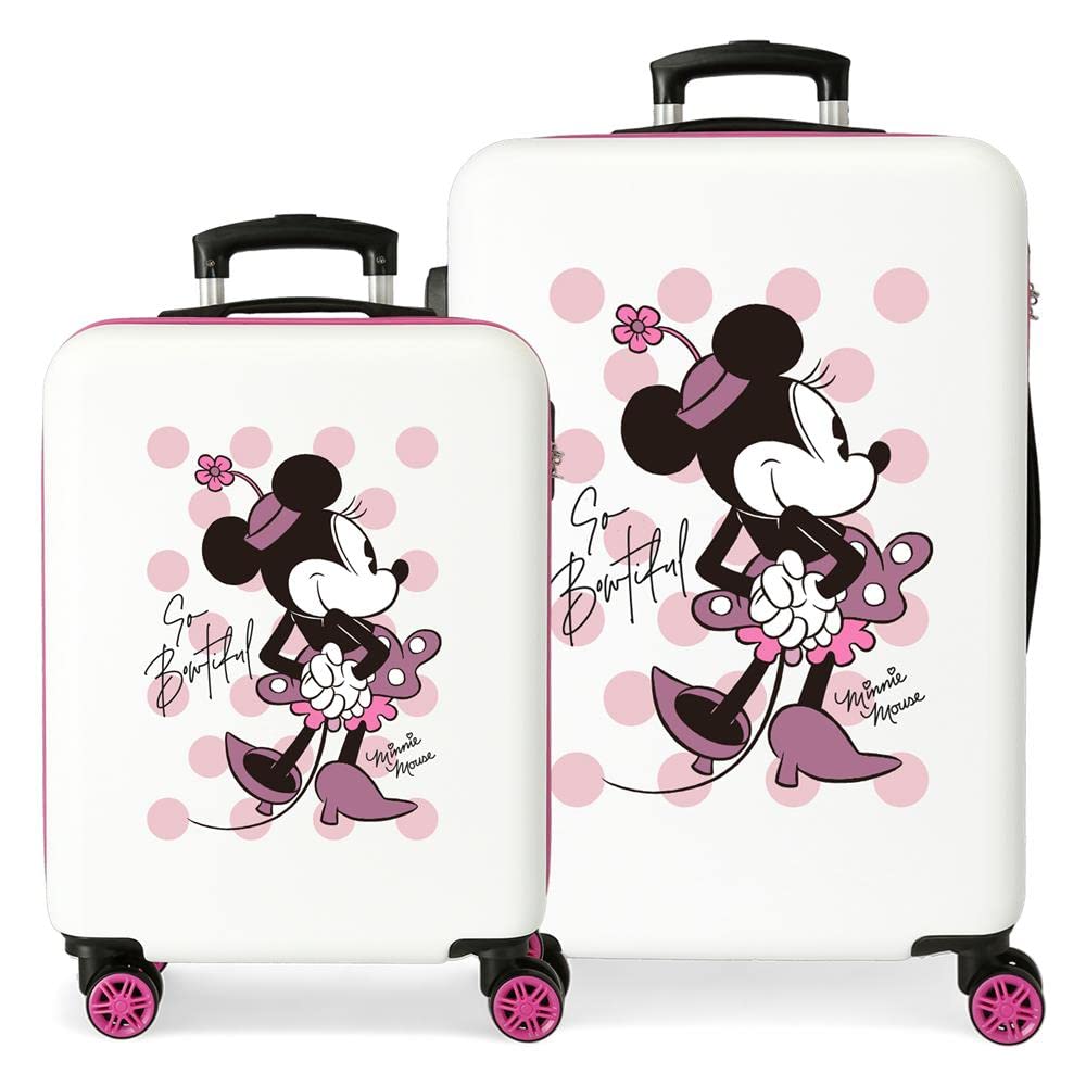 Disney Have A Good Time Minnie So schönes Kofferset Pink 55/65 cm Starres ABS Seitliches Zahlenschlo