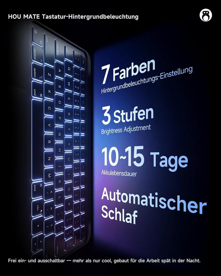 HOU Combo hülle mit Tastatur drehbar für ipad 9 Generation 10,2 Zoll &amp; 8. Gen &amp; 7. Gen Multi-Touch T