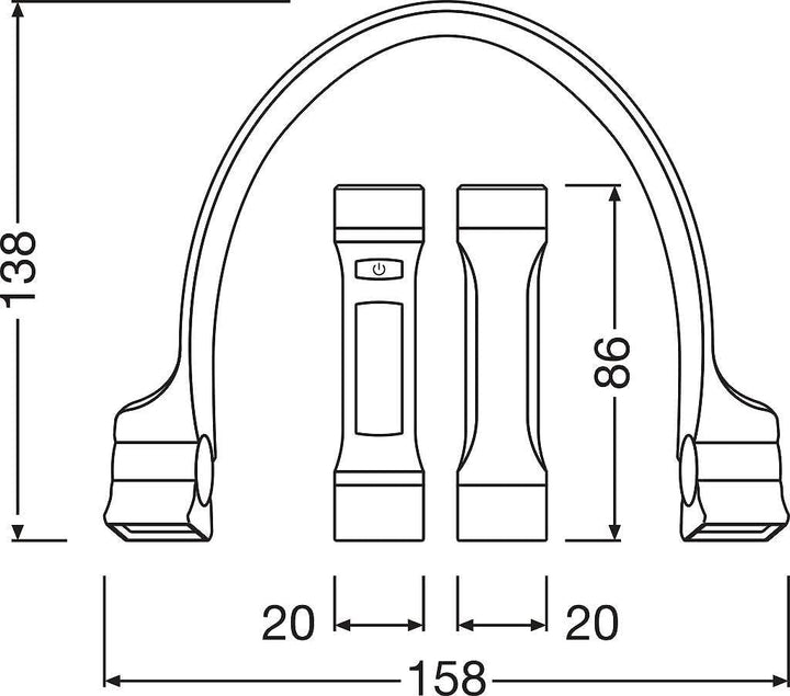 OSRAM LEDIL413 LEDInspect WEARABLE NECK LIGHT, LED-Inspektionsleuchte, 6500K, wiederaufladbare Nacke