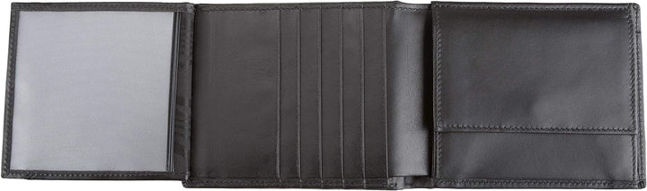 Sebastian Sturm Geldbörse Pedro | Echtes Holz und Leder in Schwarz | Portemonnaie Brieftasche Geldbe