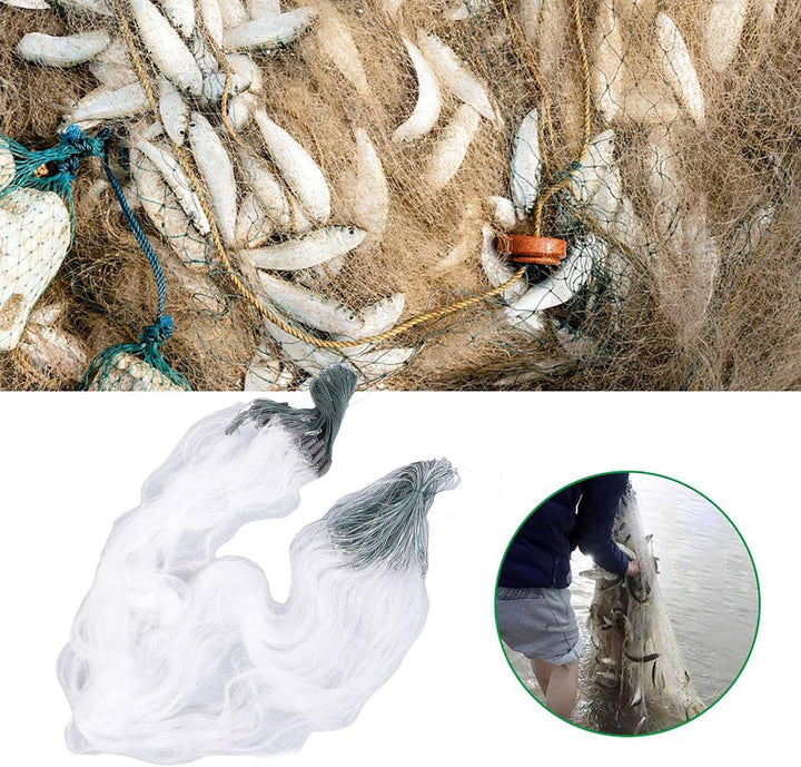 Duokon 50m Länge 1,5m Höhe DREI Schichten Schweres Fischernetz mit Float Fishing Zubehör Sink Net 3