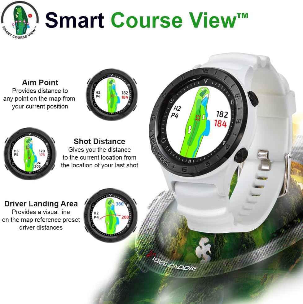 Voice Caddie Unisex - VOICE CADDIE A2 GOLF GPS UHR WEISS, Weiss, Einheitsgrösse