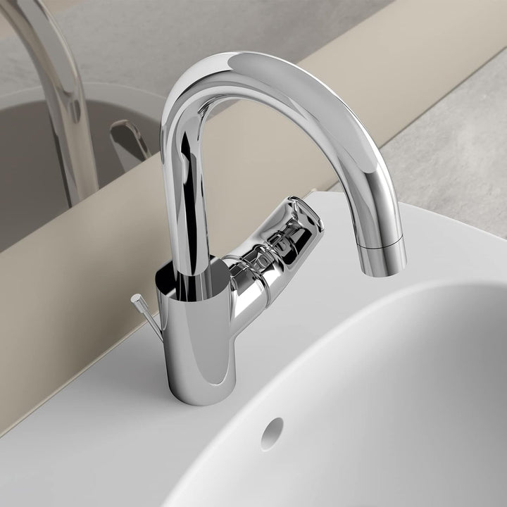 Ideal Standard B1716AA Ceraflex Waschtischarmatur hoher Auslauf mit Zugknopf-Ablaufgarnitur hoher Au