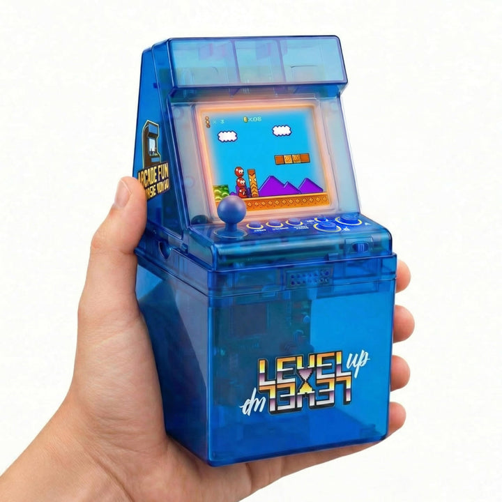 Silvergear® Mini Retro Arcade Spielkonsole 240 Spiele | Tragbare Arcade Maschine im Mini Format | 8