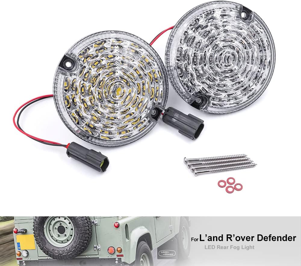 NSLUMO Aktualisierung Defender Runden LED Nebel & Rücklicht Für Defender Hinten Nebel Rückfahrschein