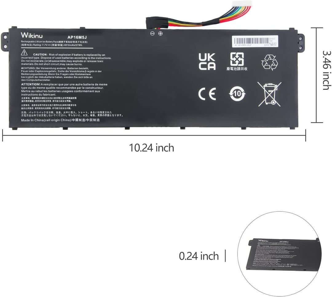 Wikinu AP16M5J Laptop Akku für Acer Aspire 1 A114-31 A114-32 3 A314-31 A314-32 A314-41 A315-21 A315-