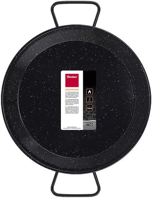 Metaltex - Paellabehälter aus emailliertem Stahl, 3 Portionen, 28 cm Emaille 3 Raciones, Emaille 3 R