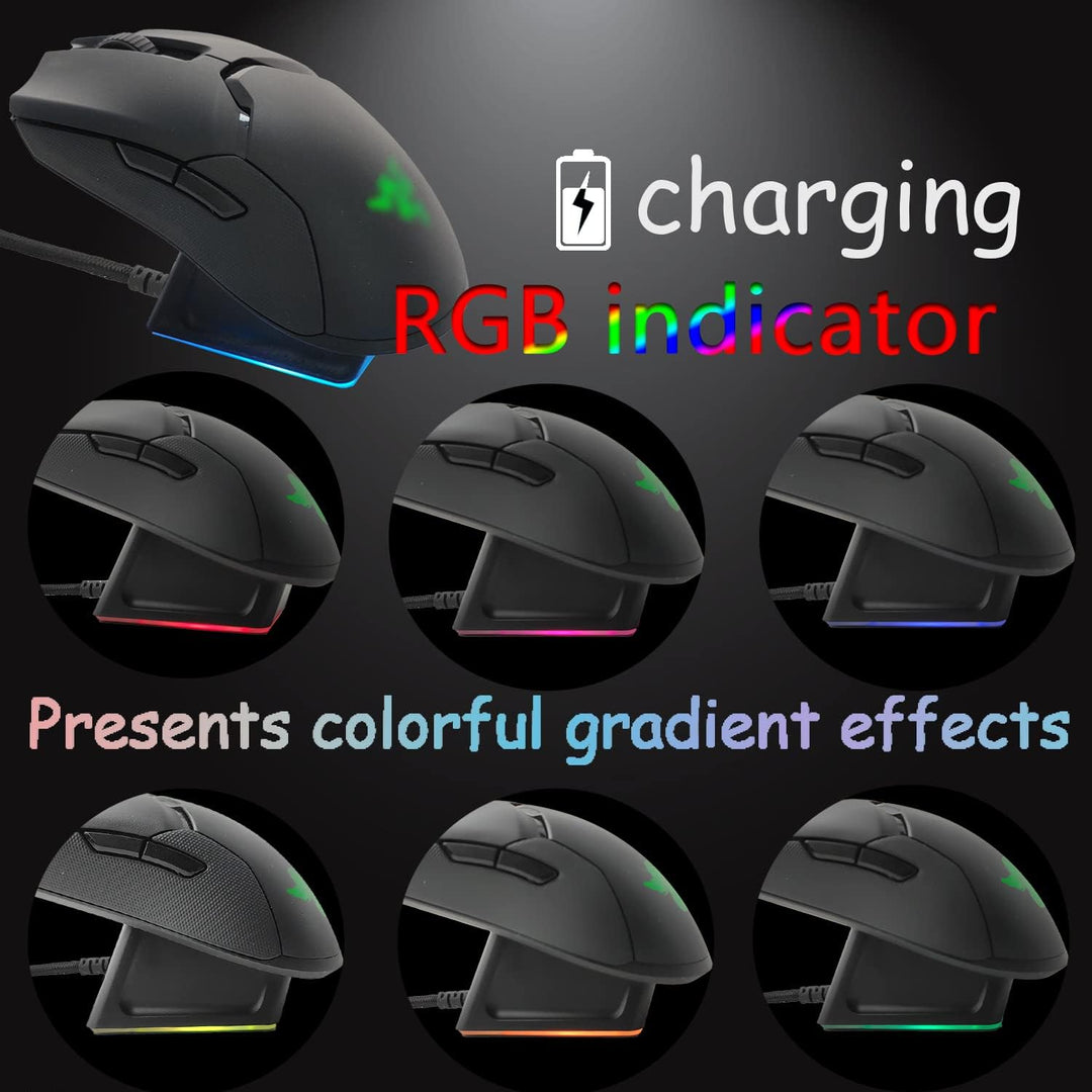 Ladestation mit 1,5 m USB-Ladekabel, passend für Razer Naga Pro/DeathAdder/Basilisk/Viper Ultimate G