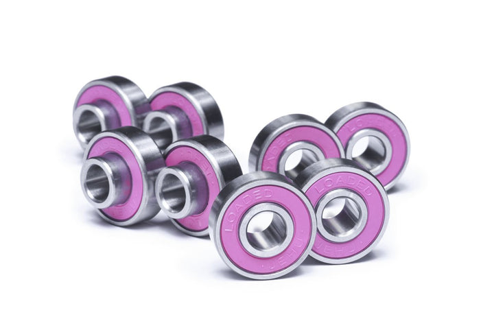 Loaded Boards Jehu High Performance Longboard Skateboard Bearings Set of 8, Set of 8