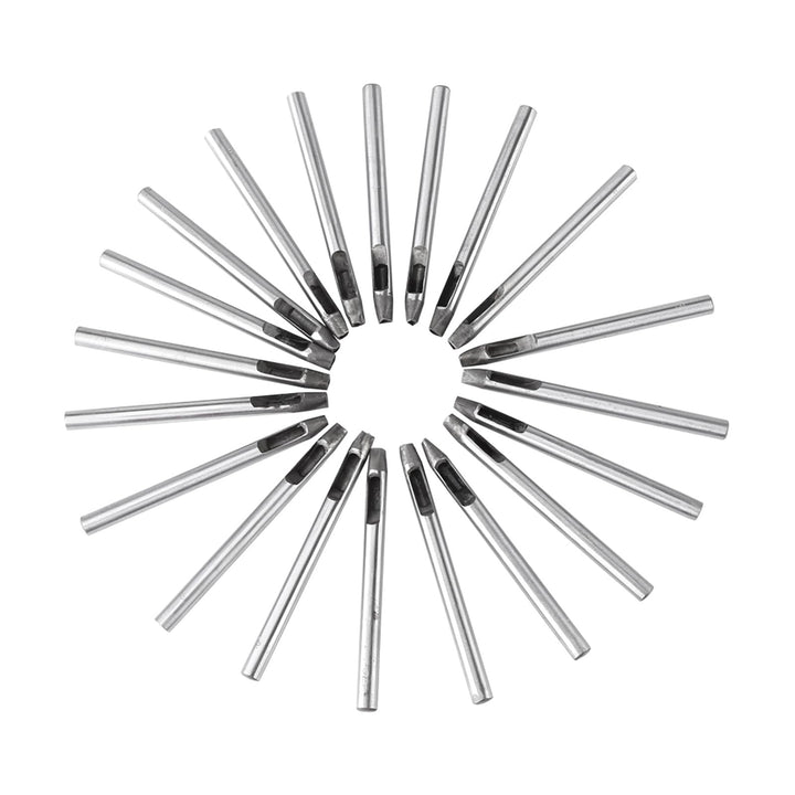Cikonielf 20 Stück Leder Hohl Locher Leder Punch Set Kohlenstoffstahl Blume Form Leder Handwerk Werk