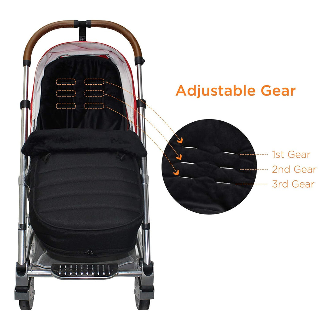 WD&CD Baby fusssack Einschlagdecke Babyschale WinterFusssack für Kinderwagen mit Fleece Gefüttert, W