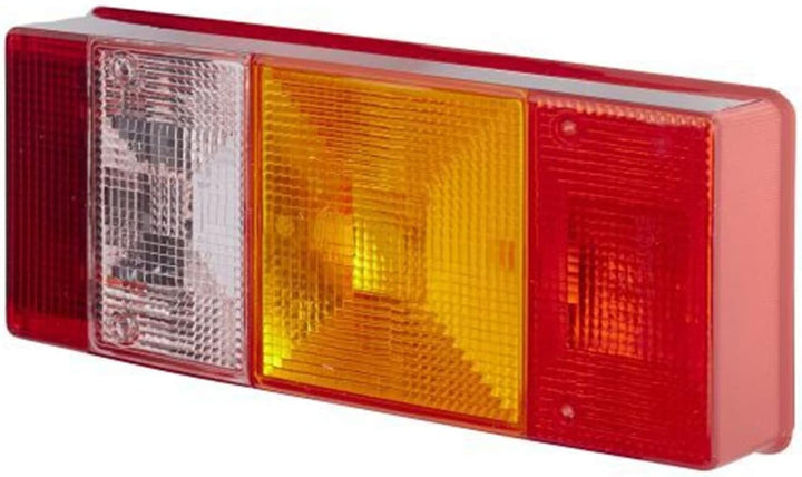 HELLA - Heckleuchte - Glühlampe - 12V - Anbau - Lichtscheibenfarbe: rot - Stecker: Flachstecker - re