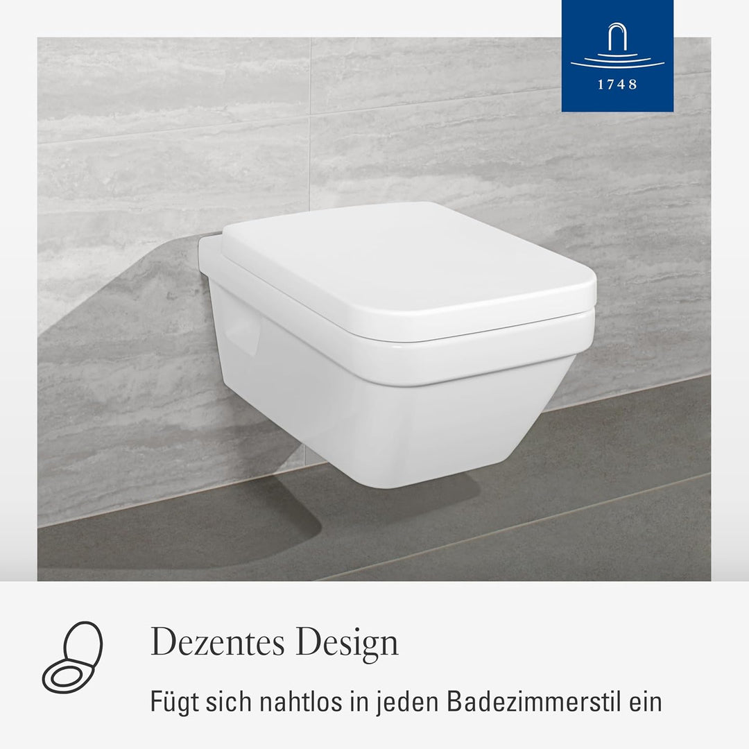 Villeroy & Boch WC-Sitz Architectura - Toilettendeckel Weiss glänzend aus Duroplast - Toilettensitz