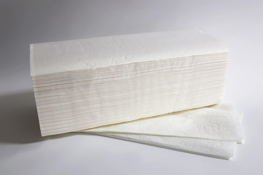 Fripa Papiertücher Comfort: 2-lagig, 20 Bund x 160 Blatt, 100% Zellstoff, V-Falz, hochweiss