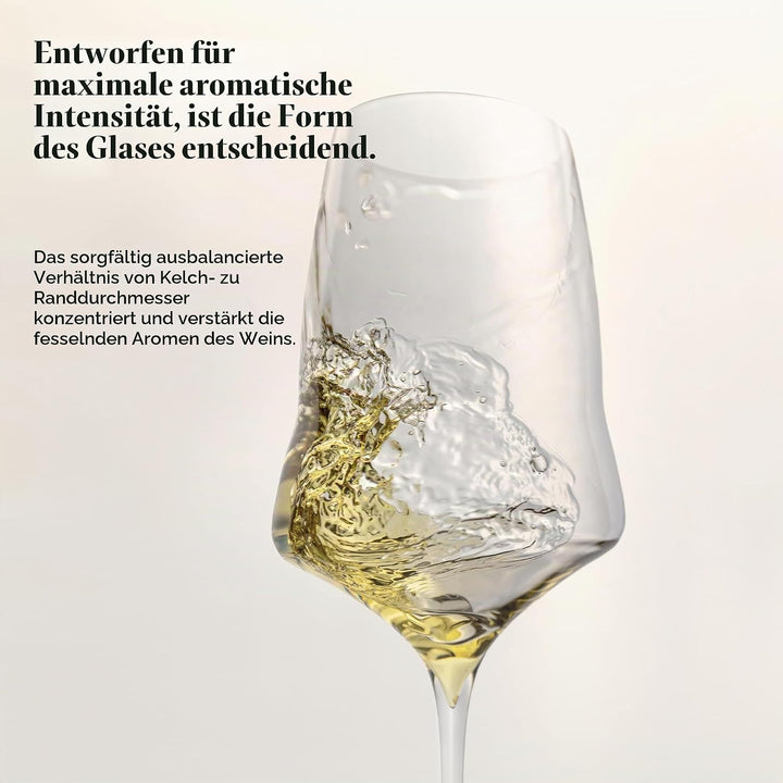 Josephine No. 1 | White | Weissweingläser 6er Set Designed by Kurt Josef Zalto 6 Stück (1er Pack), 6