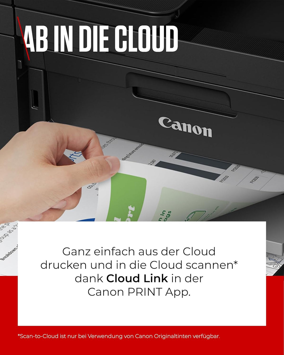 Canon PIXMA TR4755i Multifunktionsdrucker 4in1 (Tintenstrahl, Drucken, Kopieren, Scannen, Faxen, A4,