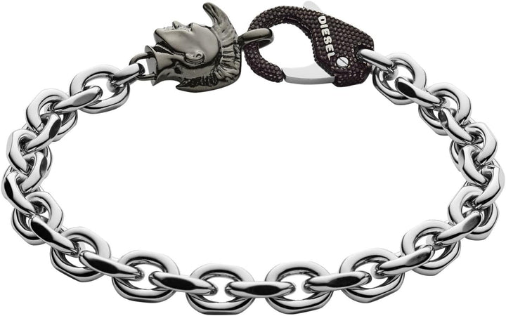 Diesel Armband Für Männer Säule, 18,5Cm Silber Edelstahlarmband, DX1146040