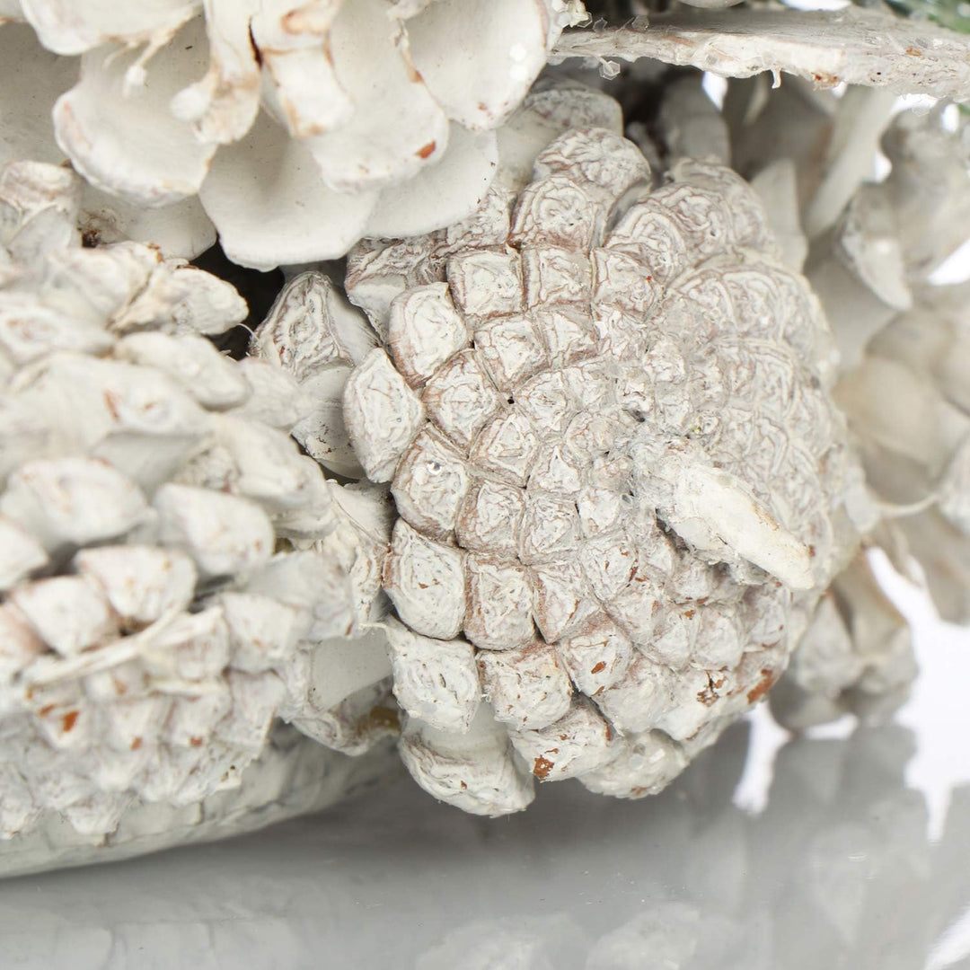 com-four® Deko-Weihnachtsbaum - dekorativer Kleiner Schmuckbaum - tolle Tischdeko in Weiss mit Glitz