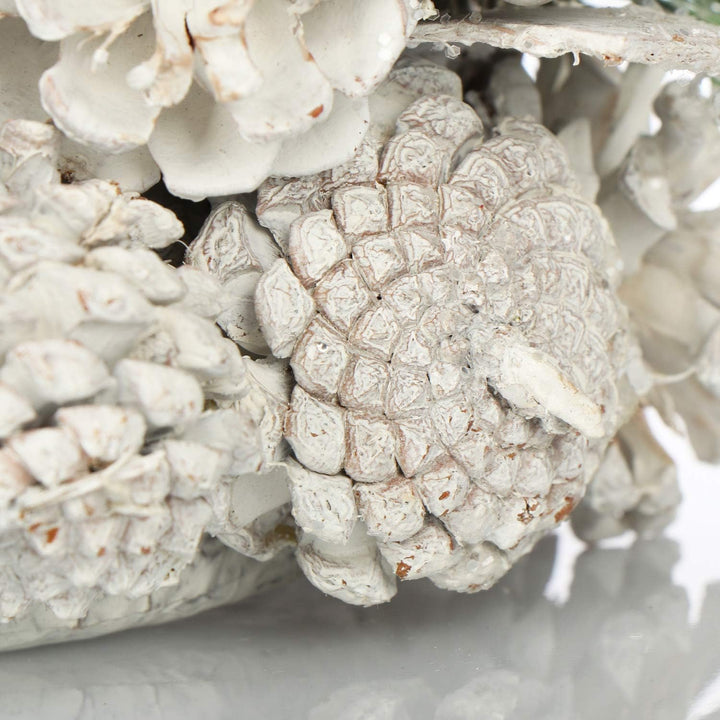 com-four® Deko-Weihnachtsbaum - dekorativer Kleiner Schmuckbaum - tolle Tischdeko in Weiss mit Glitz