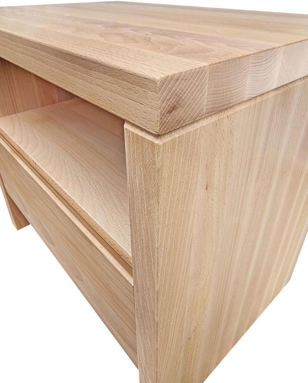 Erst-Holz Nachttisch Buche Nachtkästchen Bettkommode mit Schublade 90.20-K42