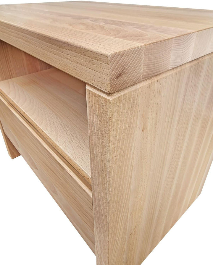 Erst-Holz Nachttisch Buche Nachtkästchen Bettkommode mit Schublade 90.20-K42