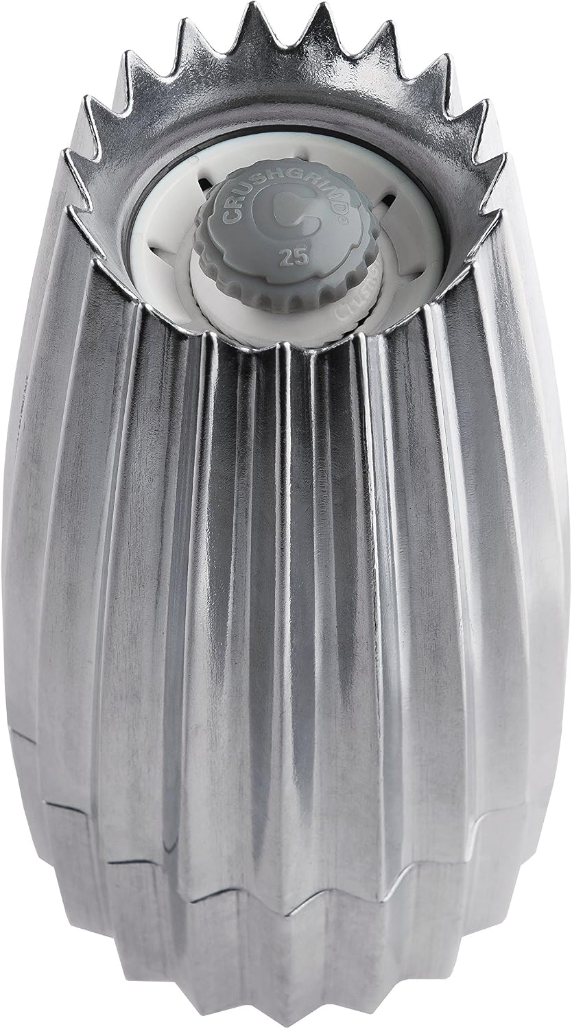 Alessi Grind Wal03 - Graspfeffer und Designgewürze, in Gussaluminium, Poliert, 7,50 x 7,50 x 14,20 c