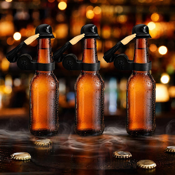 Bierhelm für Flaschen 6 Stück Bierflaschenverschluss Flaschenverschluss Bierflaschen, Soldat Salute