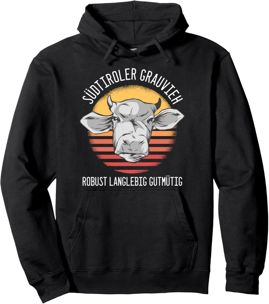 Tiroler Landwirt Südtiroler Kuh Grauvieh Tirol Vieh Geschenk Pullover Hoodie