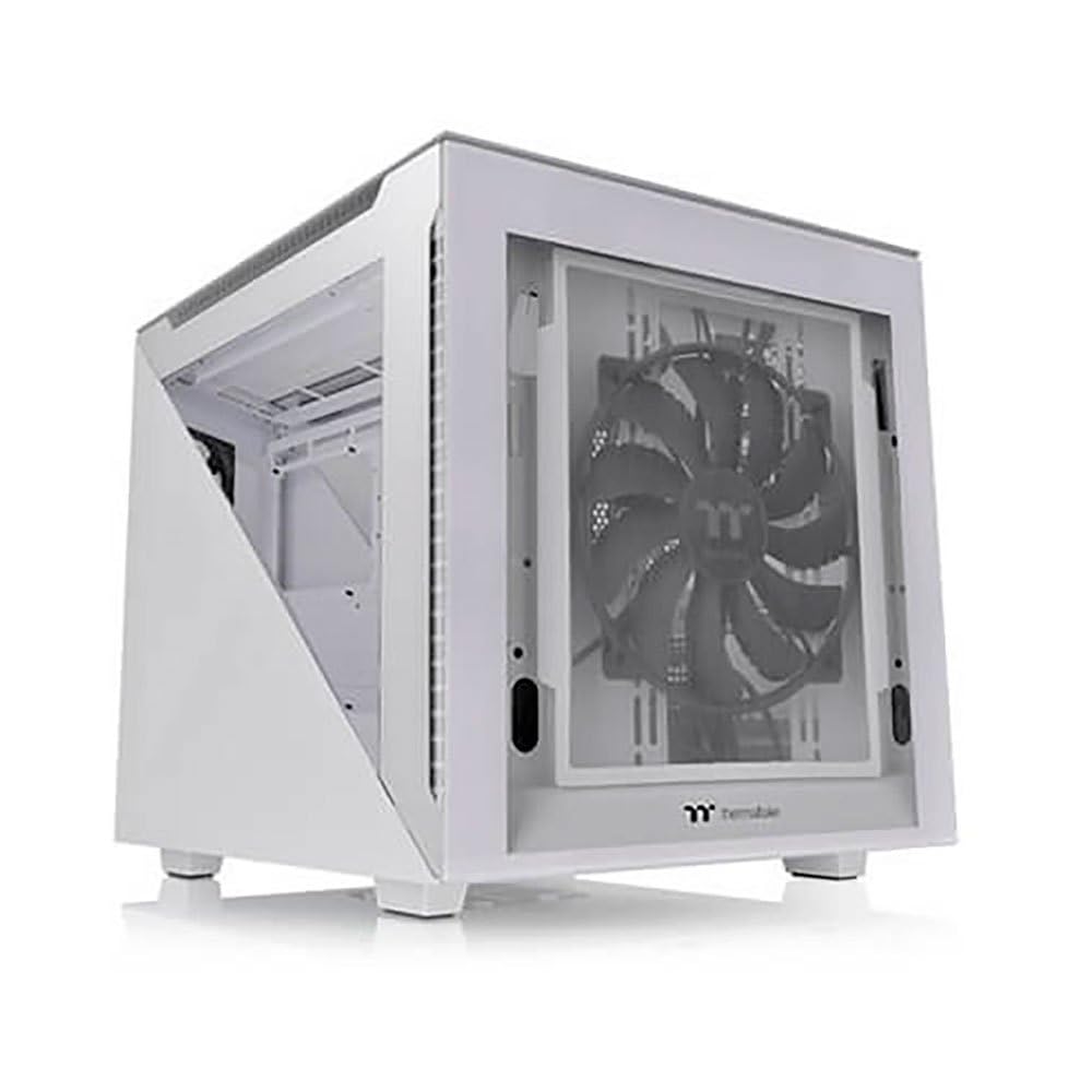 Thermaltake Divider 200 TG Snow | Micro-ATX-PC-Gehäuse | 3 x gehärtetes 3mm Glasseitenteil | weiss 2