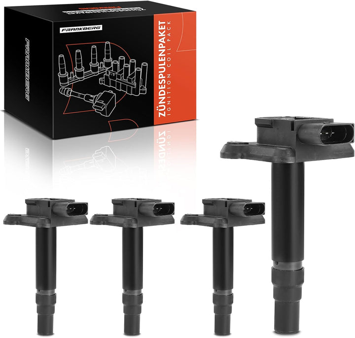 Frankberg 4x Zündspule Zündmodul Kompatibel mit A3 8L1 A6 4B A8 4D2 TT 8N3 Cordoba 6K1 Golf IV 1J1 N