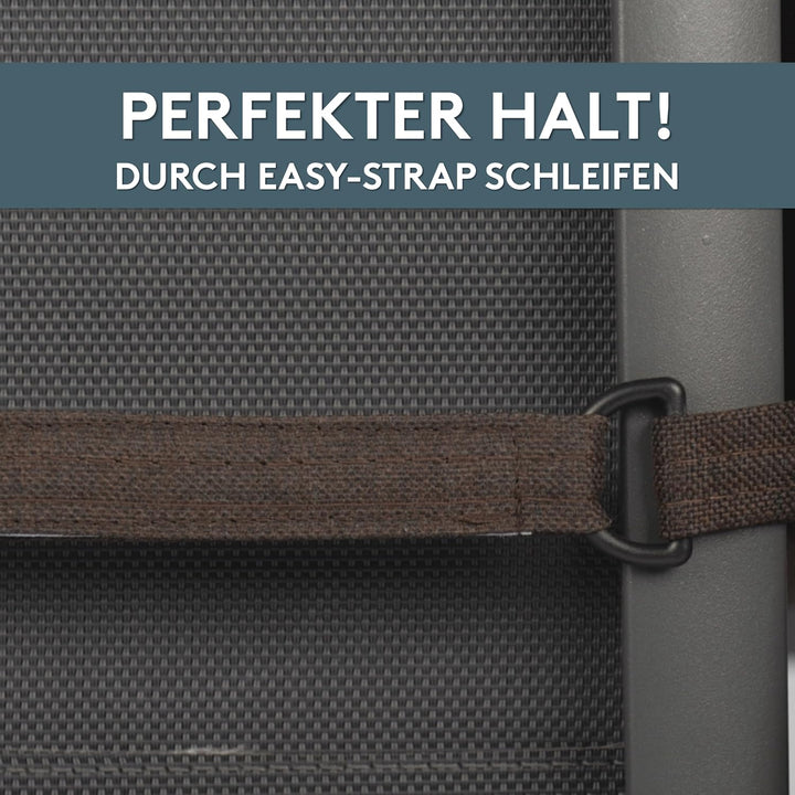 LILENO HOME Sonnenliege Auflage als [1er Set - Rollliege] in Braun - Gartenliegen Auflage perfekt fü
