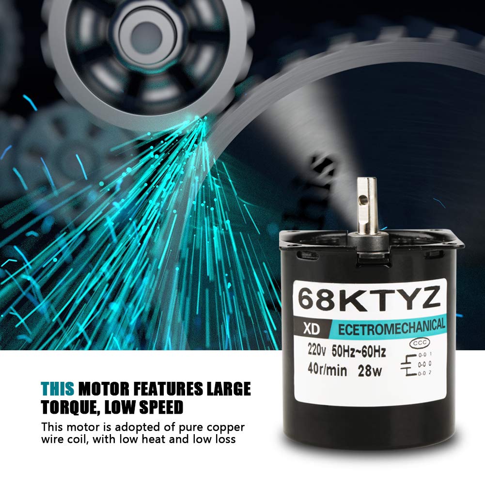 Synchronmotor 68KTYZ AC 220 V 28 Watt Niedriger Geschwindigkeit Permanentmagnet CW/CCW 5/10/15/40/50
