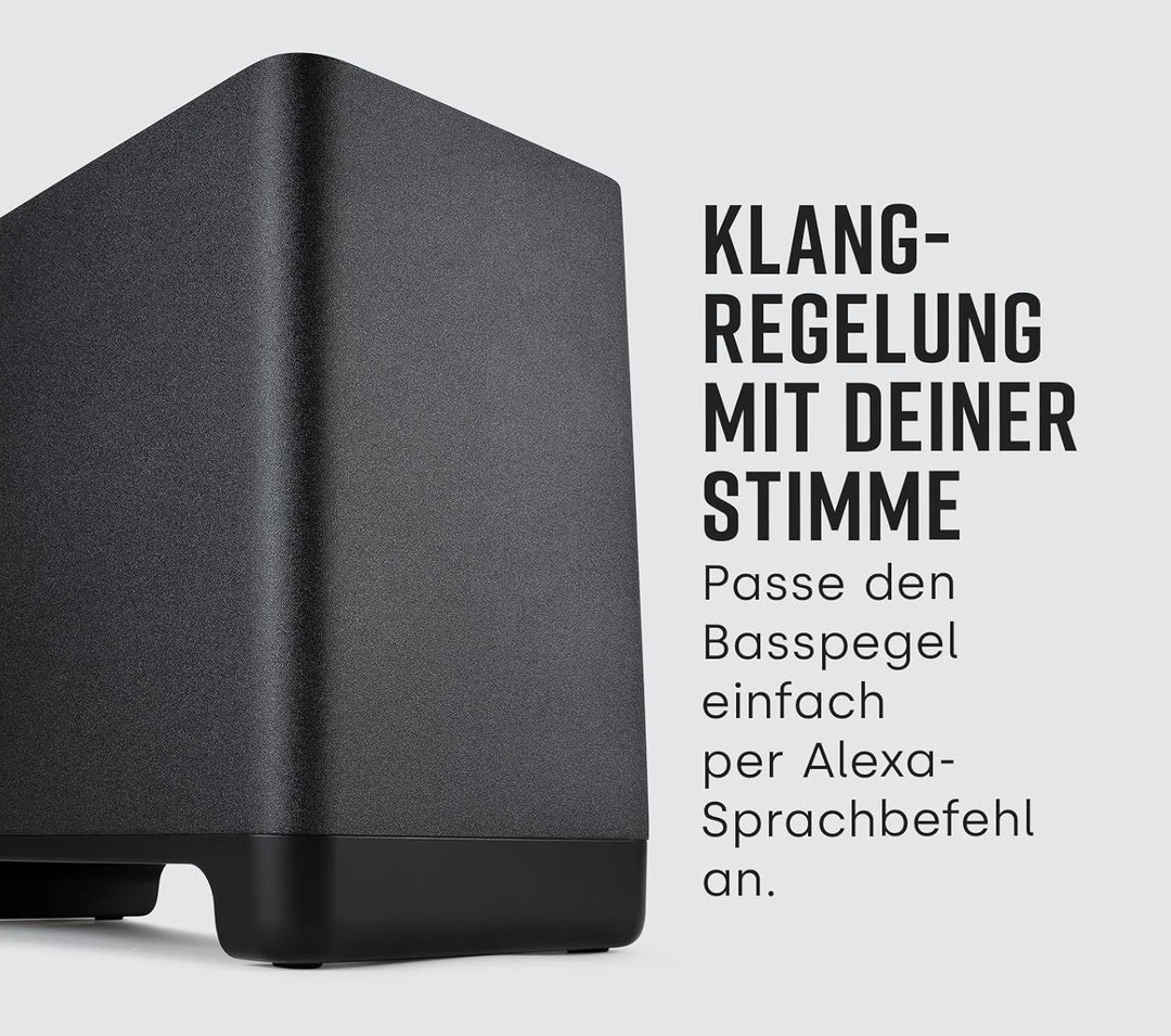 Polk Audio React Sub, kabelloser Subwoofer für die Polk React Soundbar, React Soundbar