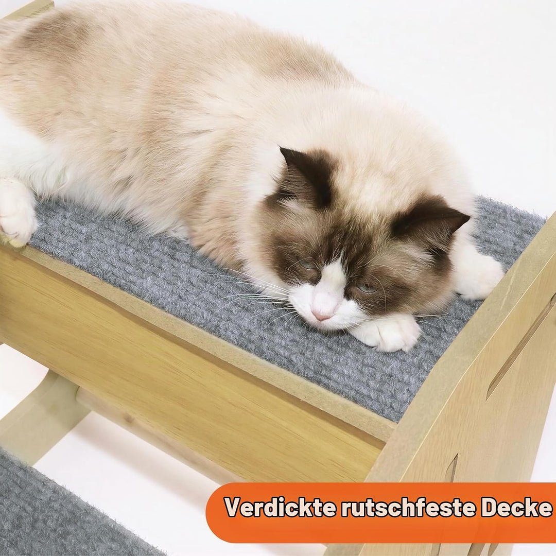 Hundetreppe,rutschfeste Hunderampe für Sofa,Hundetreppe + Katzentreppe für Junge und alte Katzen,30
